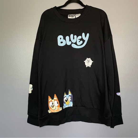 Bluey Sweatshirt crewneck black unisex Sz XXL Bingo - Picture 2 of 12